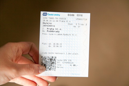 Билет на Чешские железные дороги